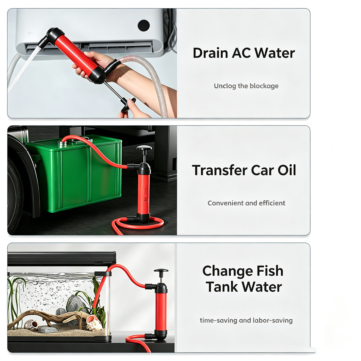 Manual Siphon Pump AC Drain Un - Aquarium Pump ulasan dan harga