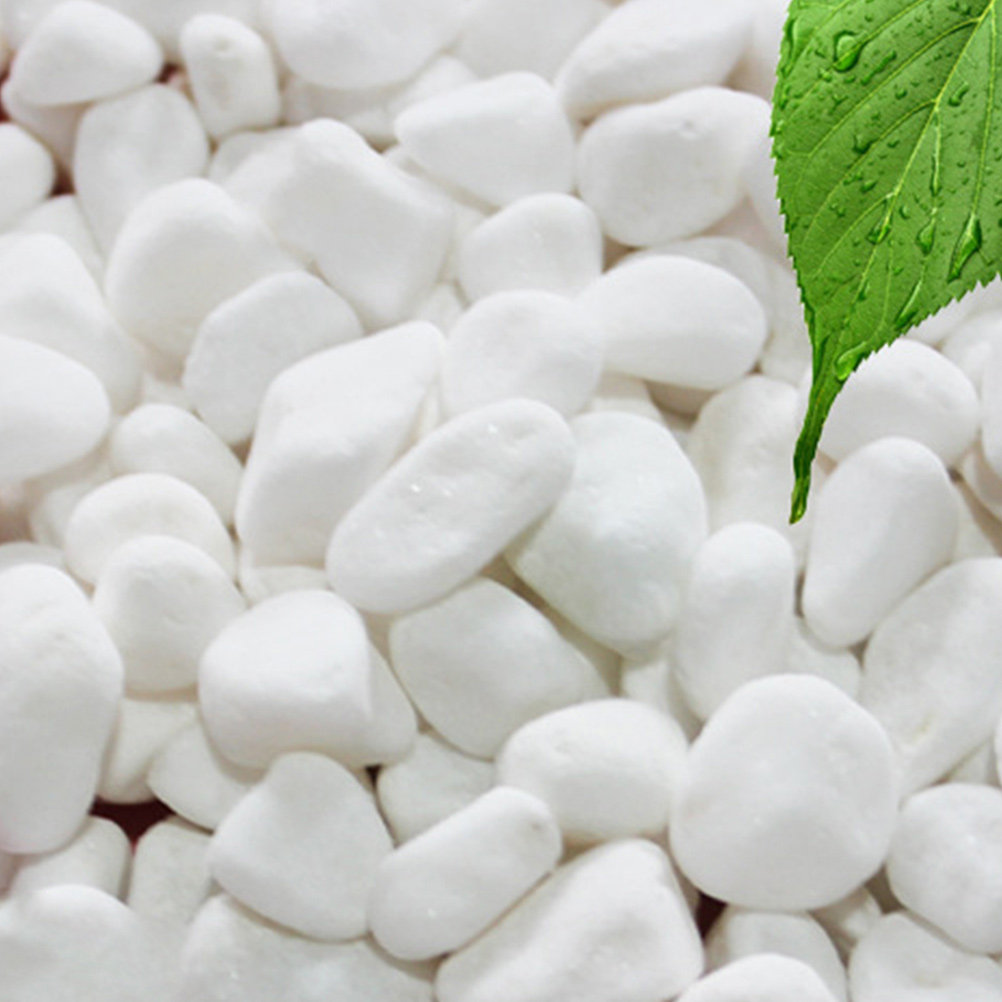 1Set White Decorative Stone El - Fish Tank Gravel ulasan dan harga