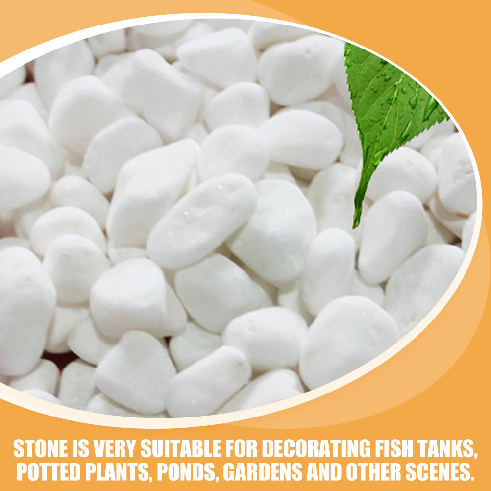 1Set White Decorative Stone El - Fish Tank Gravel ulasan dan harga