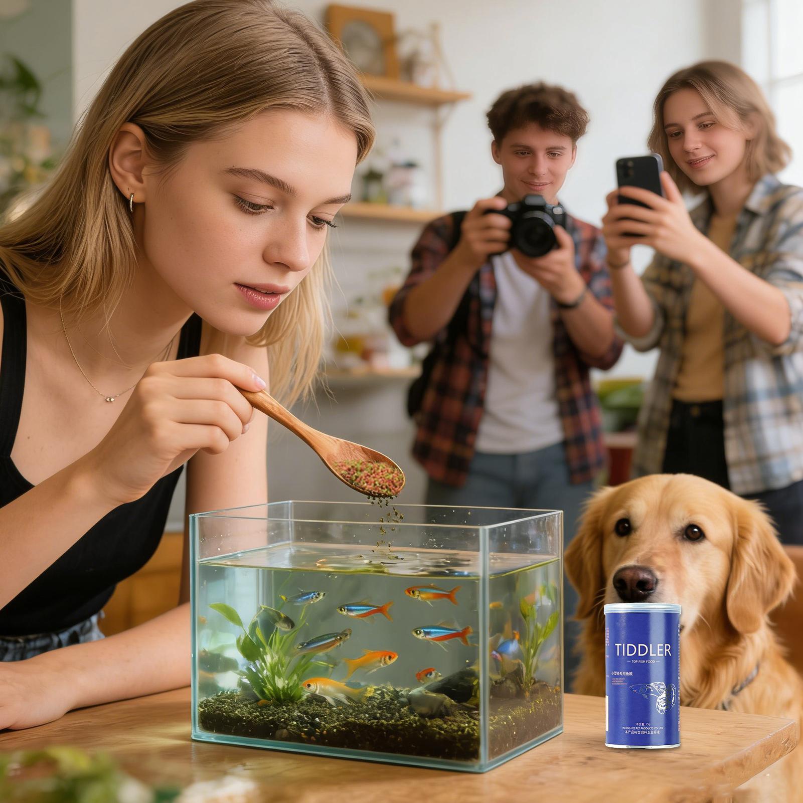 Fish Food Aquarium Feed Small  - Betta Fish Tank ulasan dan harga